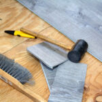 Floor tools and scraps.