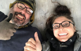 Steph and I on floor.