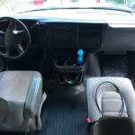 Overhead view of driver and passenger seats.
