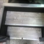 High angle of new steps.