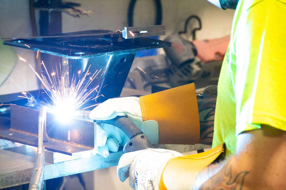 Bill welding on the seat.