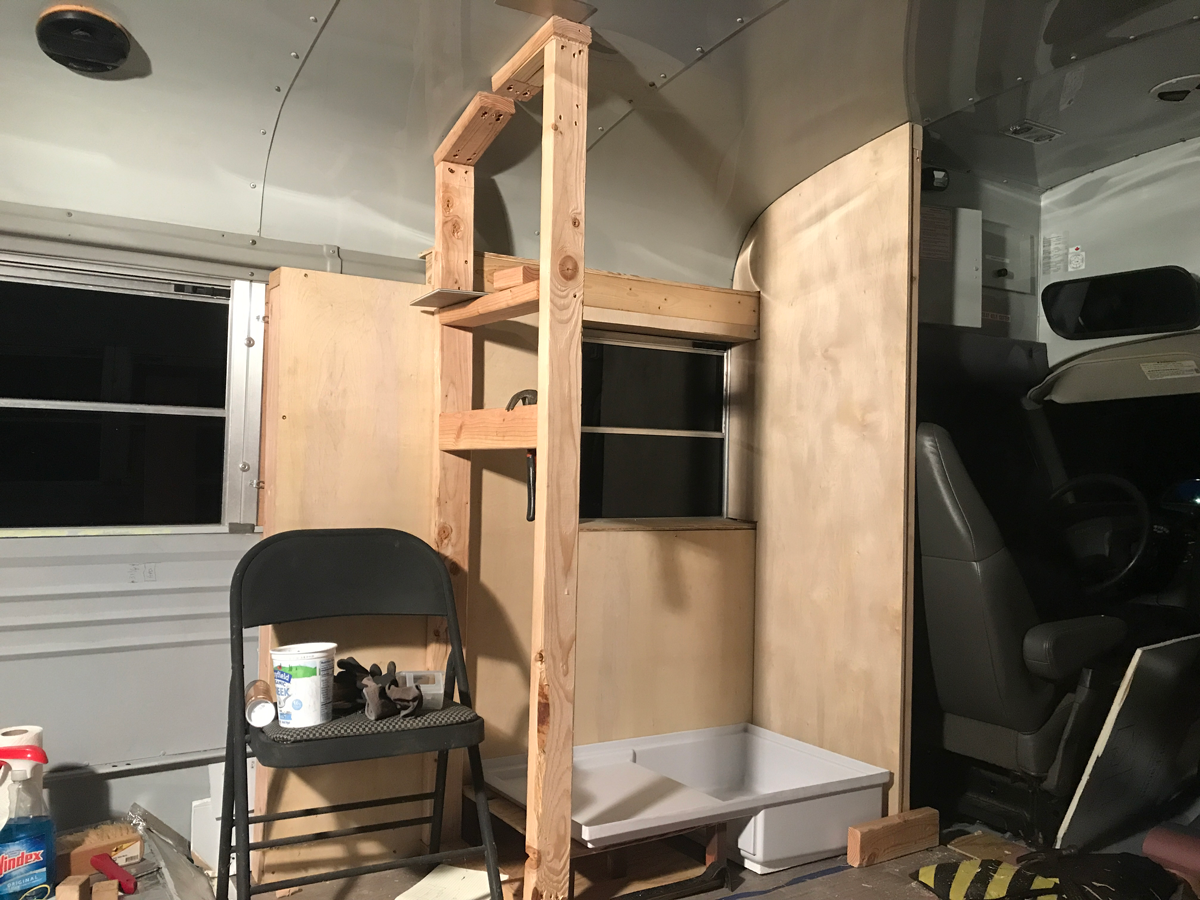 Paneling with studs.