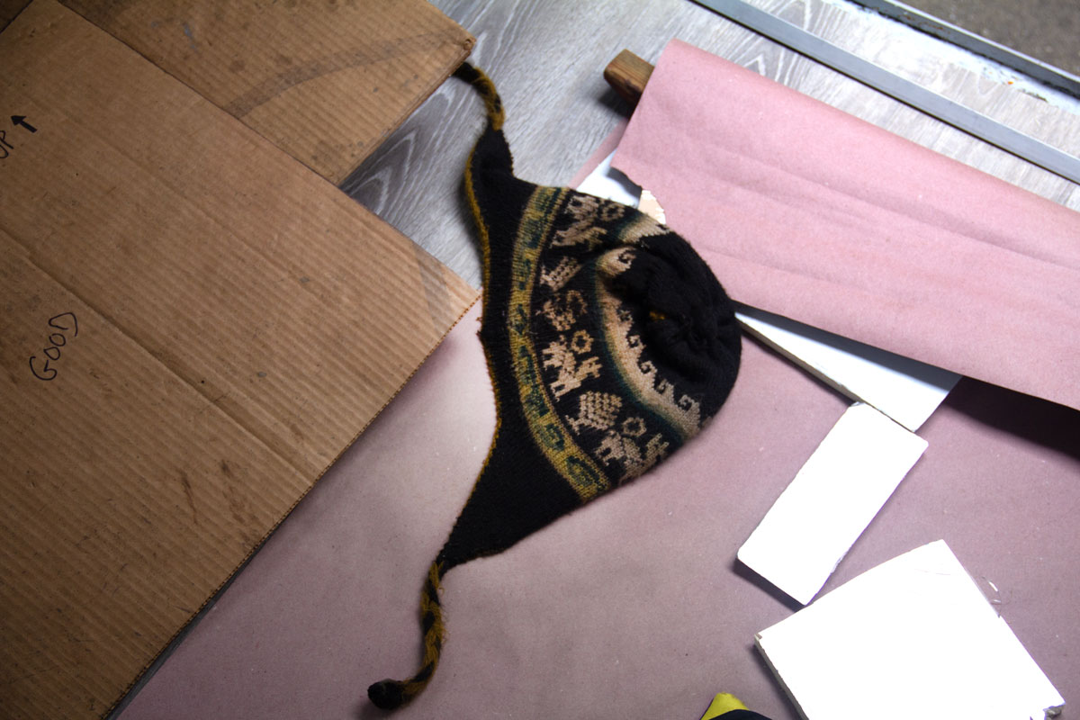 A hat thrown on the floor in dispair.