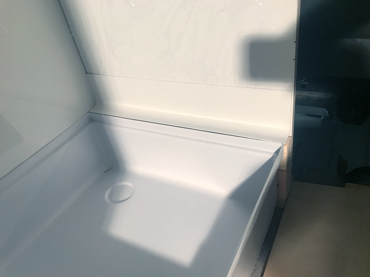 Shower pan with J Insert