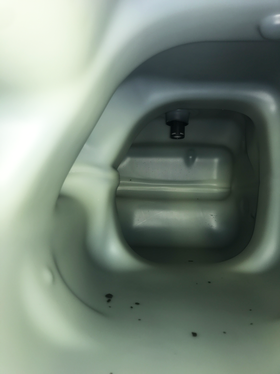 Inside tank before cleaning.