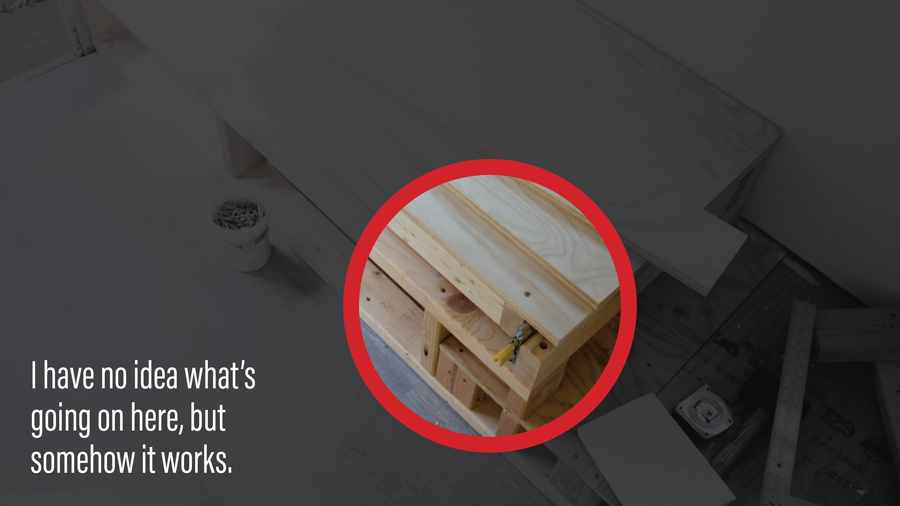 Weird wood placement.