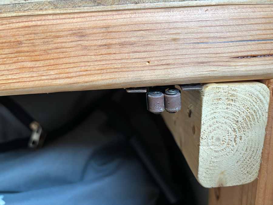 Closure pin locator.