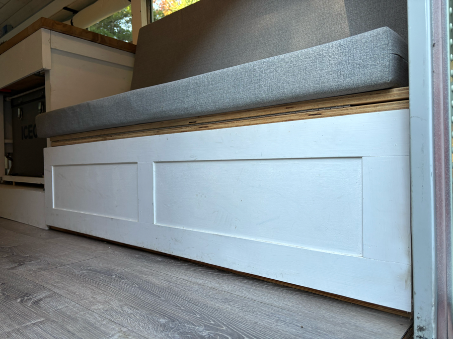 Finish storage panel.