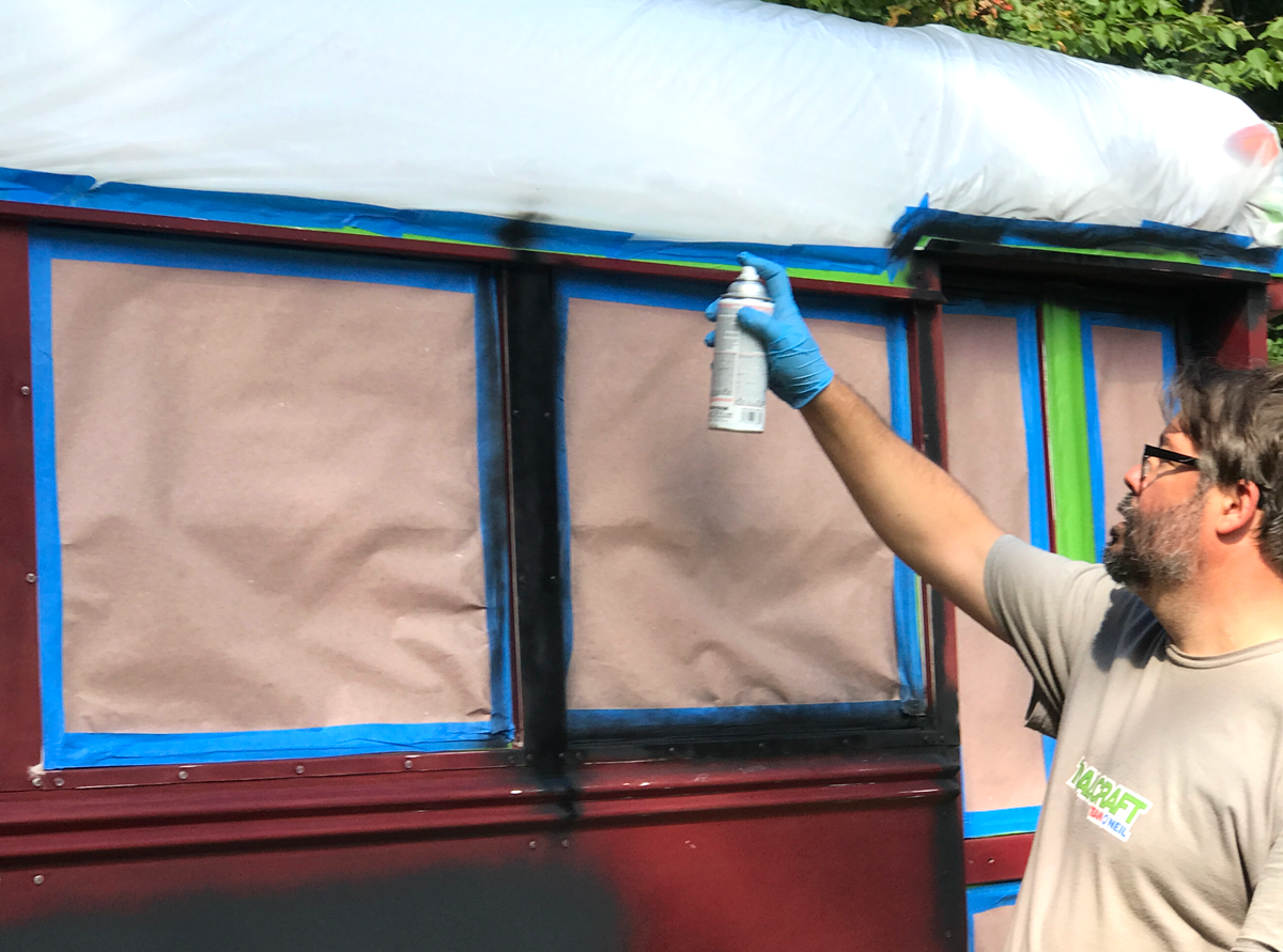 Priming the bus with a rattle can. 