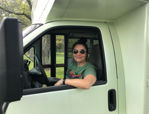 How we painted our driveway. Oh, and the bus!